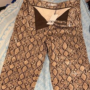 Zara Brown Snakeskin Print Apparel
